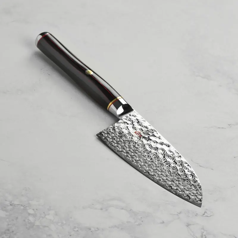 Shun Hiro 4.5" Santoku Knife – Damascus-Clad Vg-Max Blade, Pakkawood Handle 1
