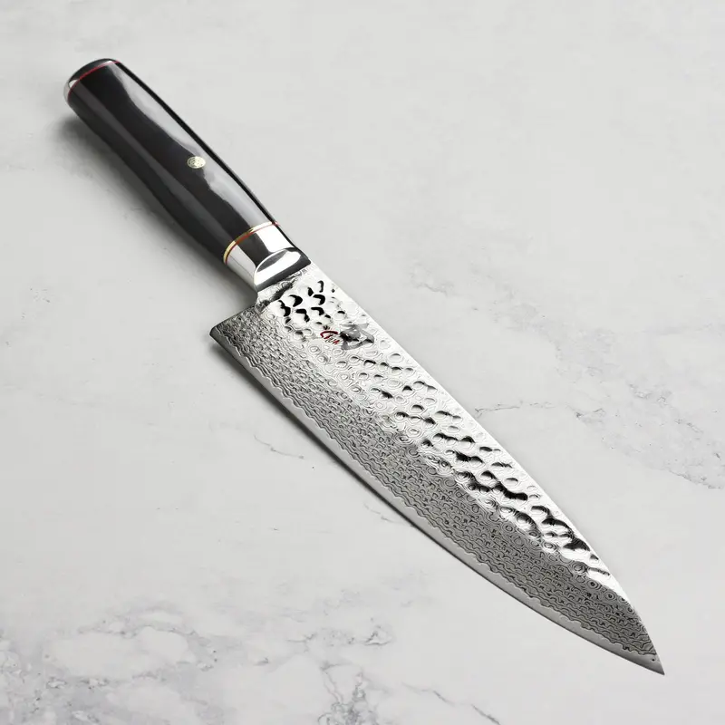 Shun Hiro 8" Chef'S Knife – All-Purpose Forged Blade, Triple-Ply Damascus Clad 1