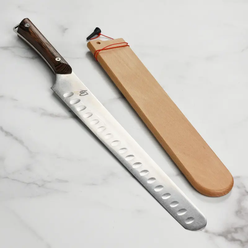 Shun Kanso 12-Inch Brisket Knife With Hollow Edge And Protective Saya 1