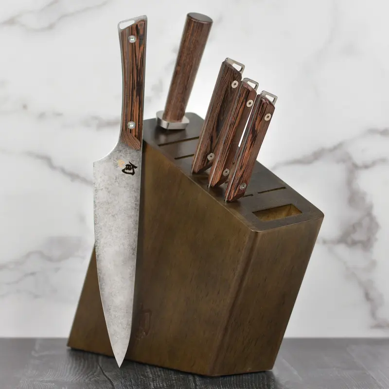 Shun Kanso 6-Piece Knife Block Set With Essential Blades 1