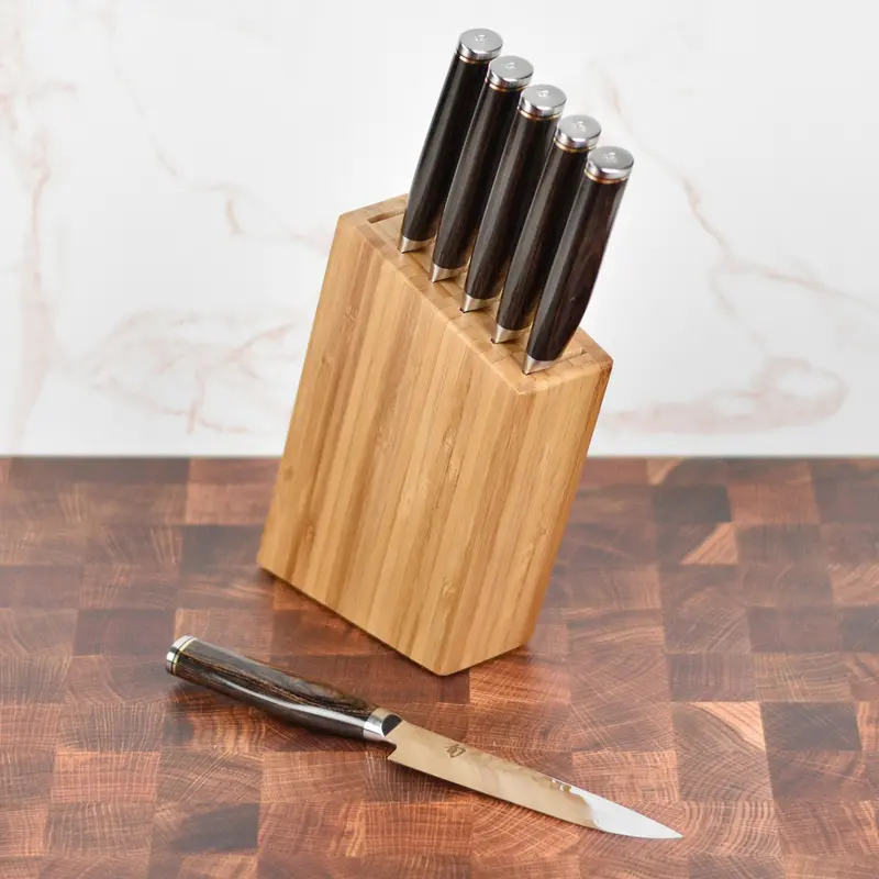 Shun Premier 6-Piece Steak Knife Set With Storage Block 1