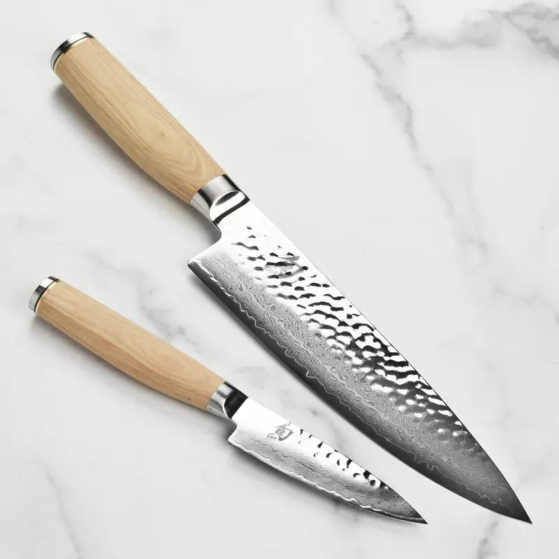 Shun Premier Blonde Finish Chef & Paring Knife Set 1