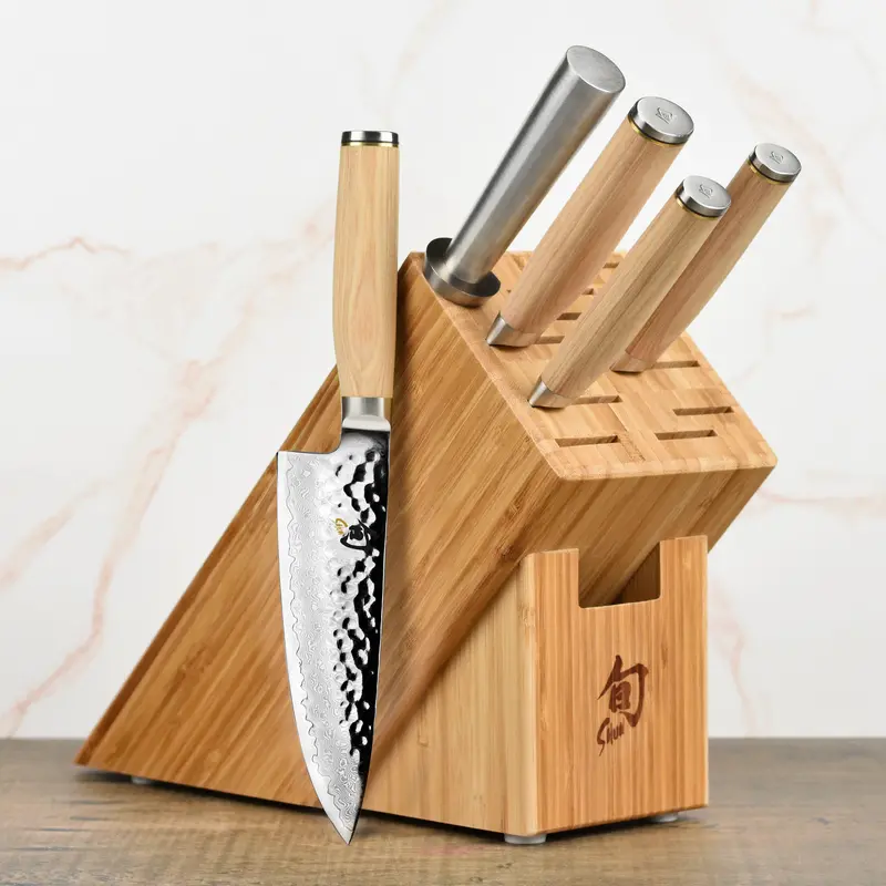 Shun Premier Blonde Knife Block Set – 6-Piece Premium Kitchen Collection 1