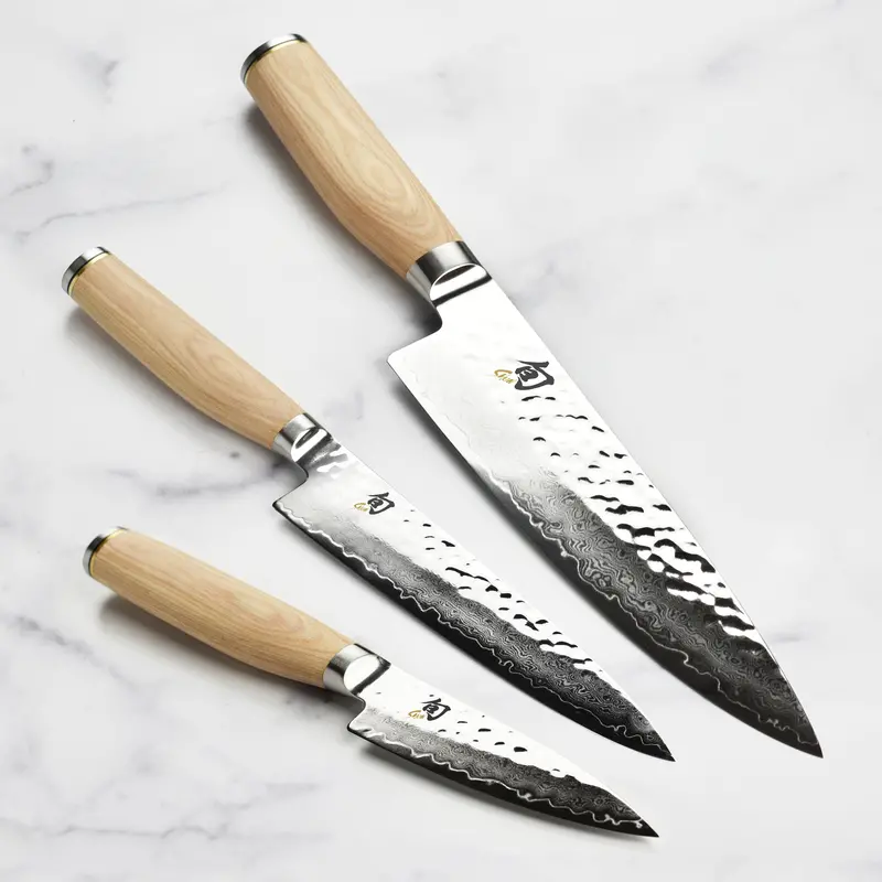 Shun Premier Blonde Three-Piece Knife Set 1