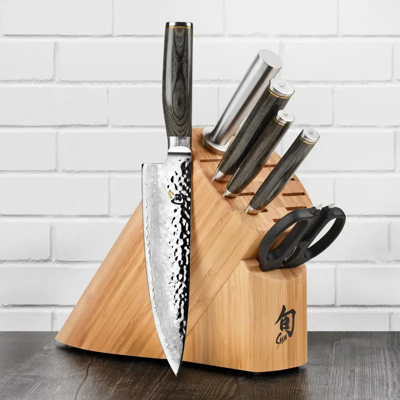 Shun Premier Grey 7-Piece Knife Block Set With Premium Japanese Cutlery 1