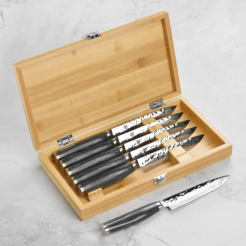 Shun Premier Grey Steak Knife Set — 6-Piece With Protective Case 1