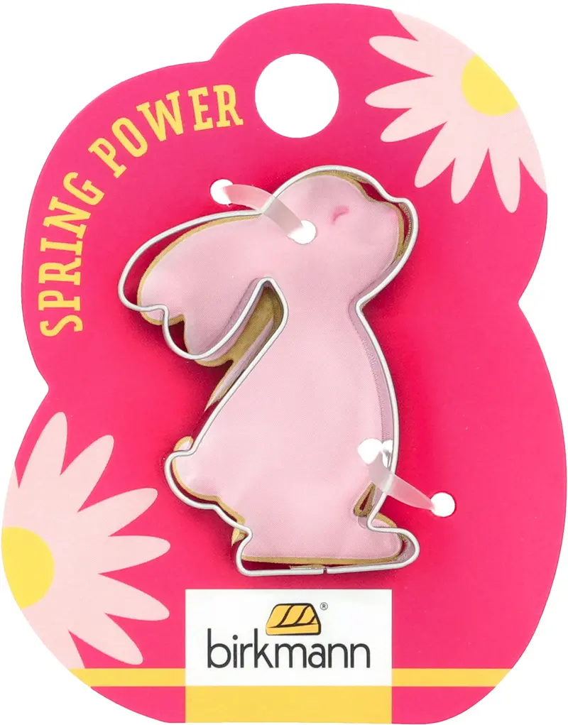 Side-Profile Stainless Steel Rabbit Cookie Cutter – 4.8 Cm, Cardboard-Mounted 1