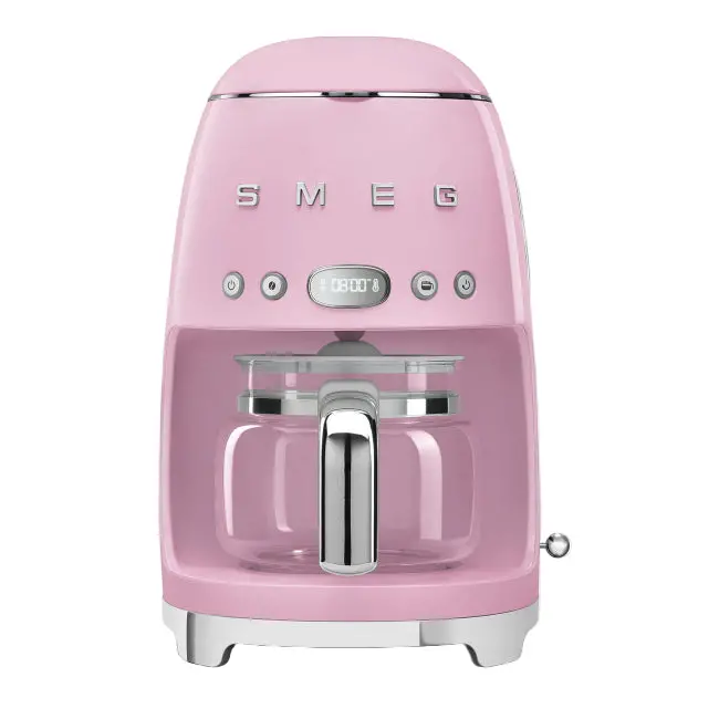 Smeg 10-Cup Filter Coffee Maker (1.4L) In Blush Pink 1