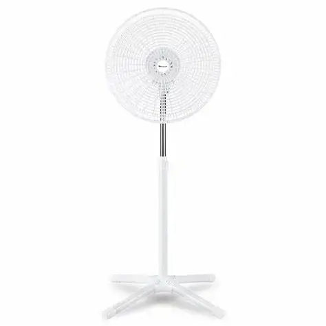 Spark Line 18-Inch Heavy-Duty Stand Fan — 58W Energy-Efficient Cooling, Matte White 1