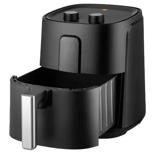 Spark Manual Air Fryer – 4.2L Basket, 1400W, Crisp Cooking, Matte Black Finish 1
