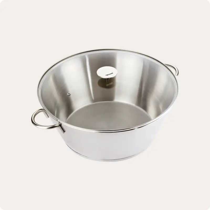 Specialty Preserve Pan With Clear Glass Lid For Monitoring 1
