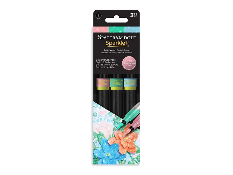 Spectrum Noir Sparkle Marker Set – Soft Pastel Metallic Finish (3-Pack) 1
