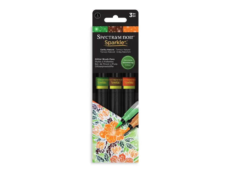 Spectrum Noir Sparkle Pigment Powder Set – Earthy Natural Tones, 3-Piece 1