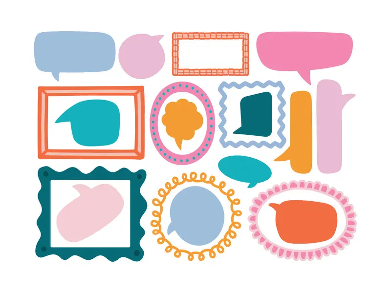 Speech Bubble And Decorative Frame Mini Metal Dies 1