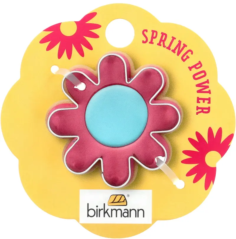 Stainless Steel Flower Cookie Cutter – 4.5 Cm, Cardboard-Mounted For Retail 1