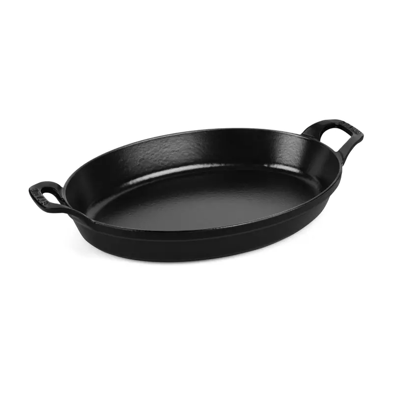 Staub Matte Black Oval Au Gratin Dish – 11" X 8" 1