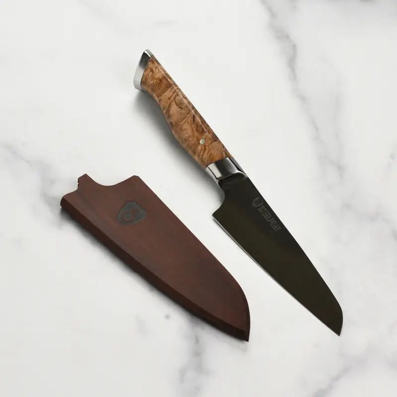Steelport 4-Inch Carbon Steel Paring Knife – Includes Oregon Maple Magnetic Sheath 1