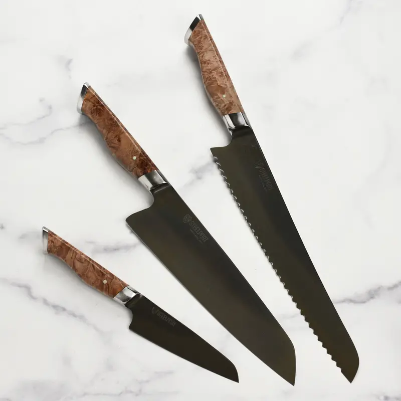 Steelport Carbon Steel 3-Piece Knife Collection – Forged Kitchen Essentials 1