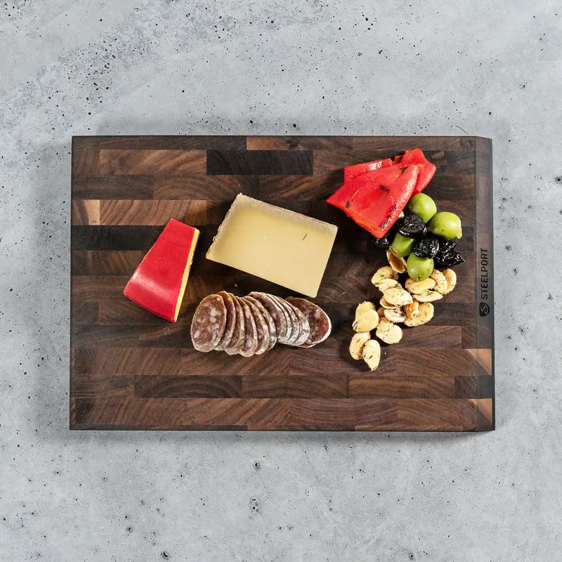 Steelport Steelcore Dual-Function Walnut Cutting Board – 13X9 Inch With Integrated Knife Slot 1