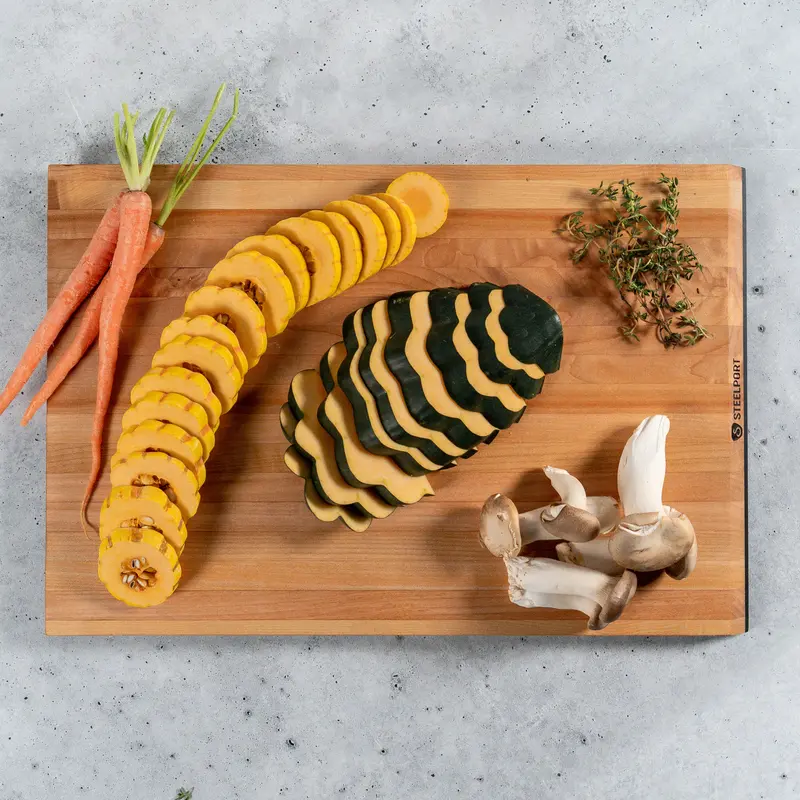 Steelport Steelcore Dual-Purpose Maple Cutting Board – 18X12 Inch With Built-In Knife Storage 1