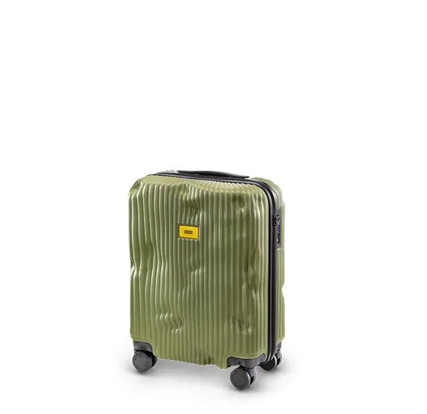 Stripe Cabin Olive Green Carry-On Suitcase 1