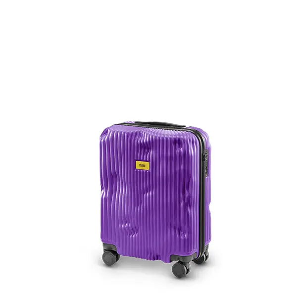 Stripe Collection Cabin Luggage In Grape Violet – Crash Baggage 1