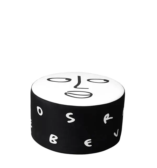 Sunlit Story Pouf – Medium Contemporary Piece By Shantell Martin 1