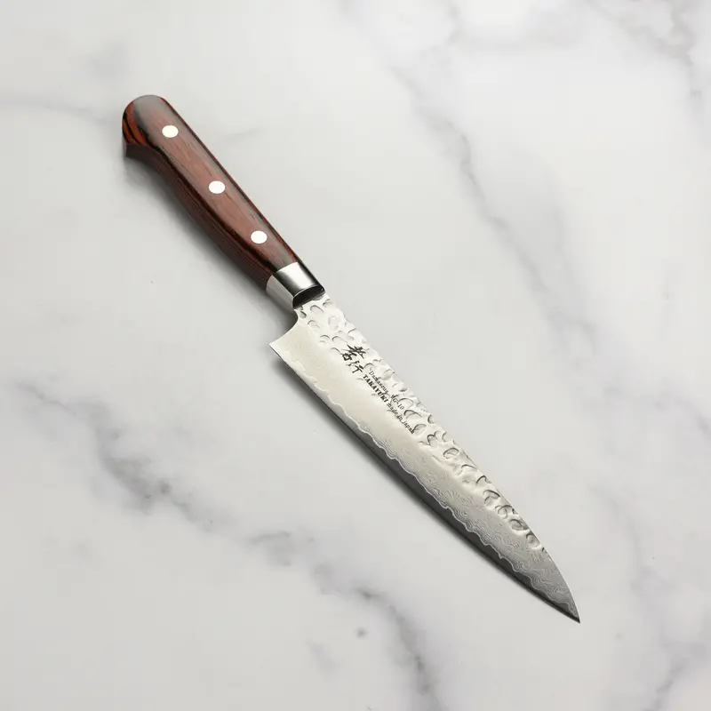 Takayuki Hammered Damascus 5.9-Inch Petty Knife – Premium Forged Stainless Steel 1