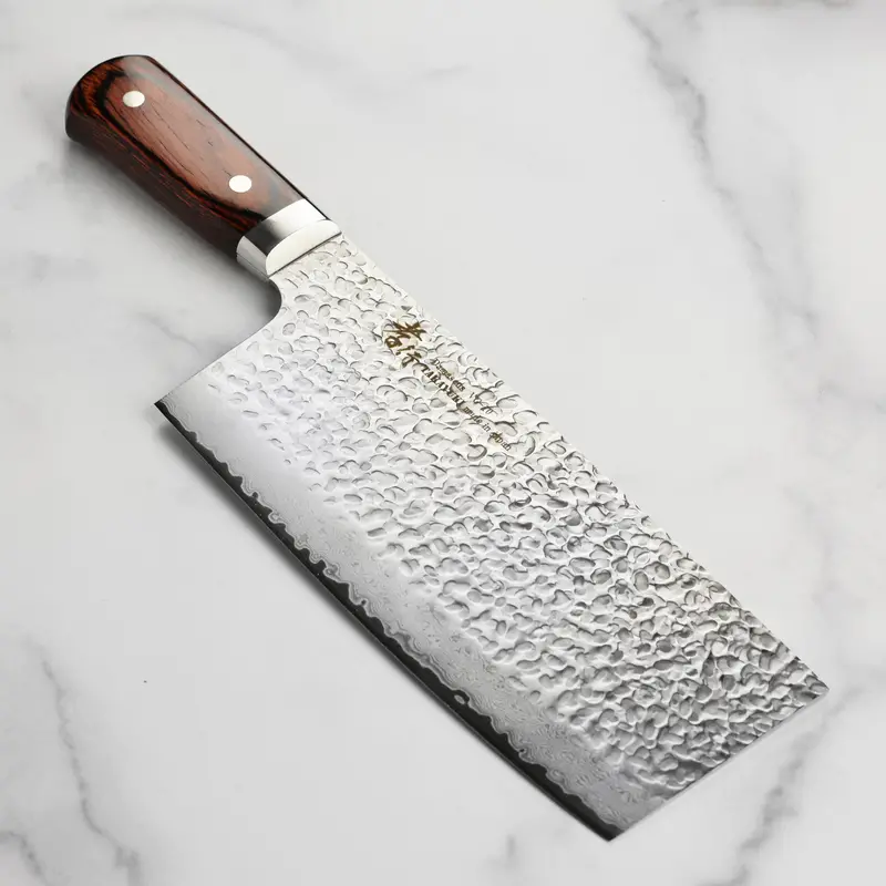 Takayuki Hammered Damascus 7.7-Inch Chinese Chef'S Knife 1