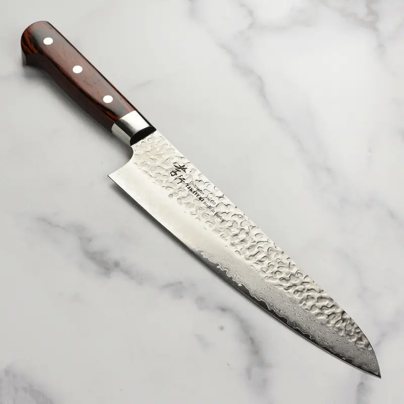 Takayuki Hammered Damascus 9.4-Inch Gyuto Chef Knife – Full-Tang Japanese Kitchen Knife 1