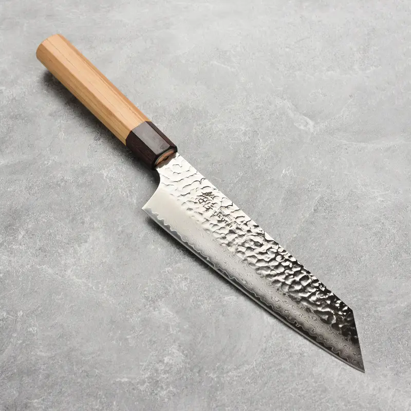 Takayuki Tsuchime Damascus 7.5-Inch Bunka Knife – Textured Forged Stainless Steel 1