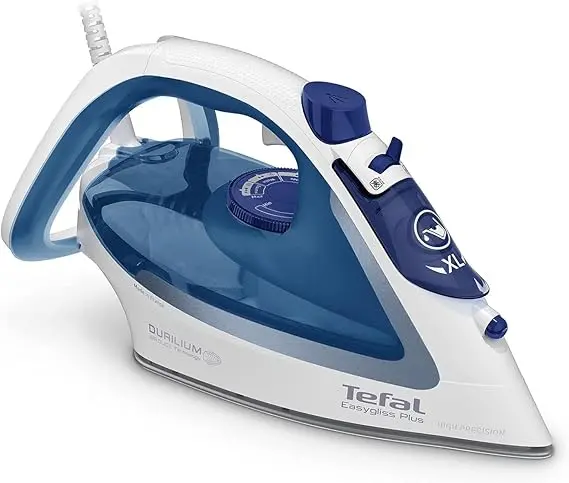 Tefal Advanced Steam Iron – 2700W With Anti-Limescale System, White & Blue 1