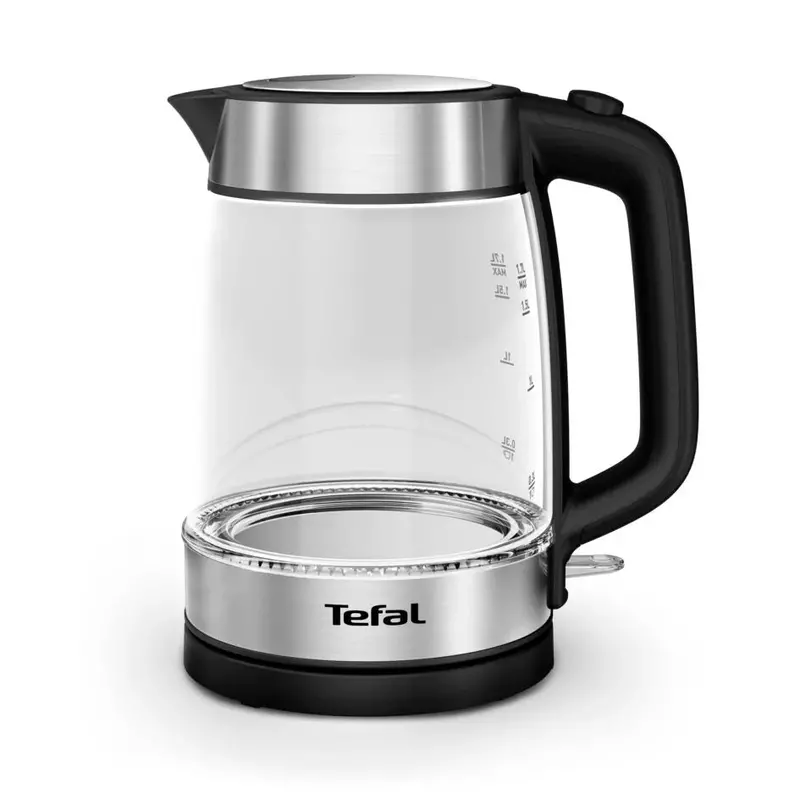 Tefal Glass Electric Kettle – 1.7L Capacity, 2000W Rapid Boil, Stainless Finish 1
