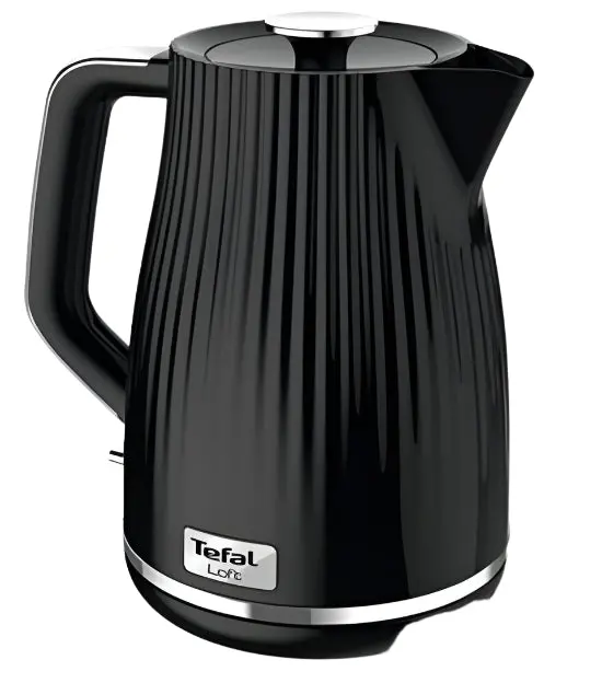 Tefal Loft High-Power Electric Kettle – 1.7L Borosilicate Glass, 3000W Rapid Boil, Premium Black Finish 1
