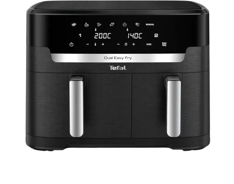 Tefal Xxl Dual Air Fryer – 11L Capacity, 2700W, Synchronized Dual-Zone Cooking, Black 1