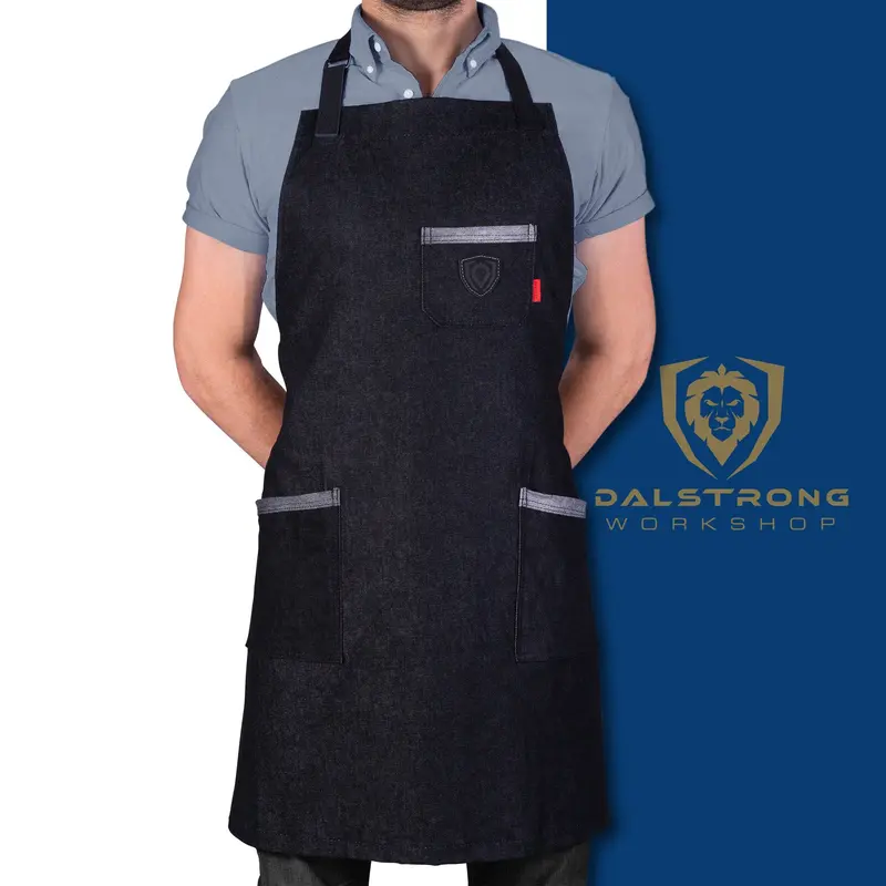 The Night Rider Apron – Sleek Black Denim Chef’S Apron | Dalstrong 1