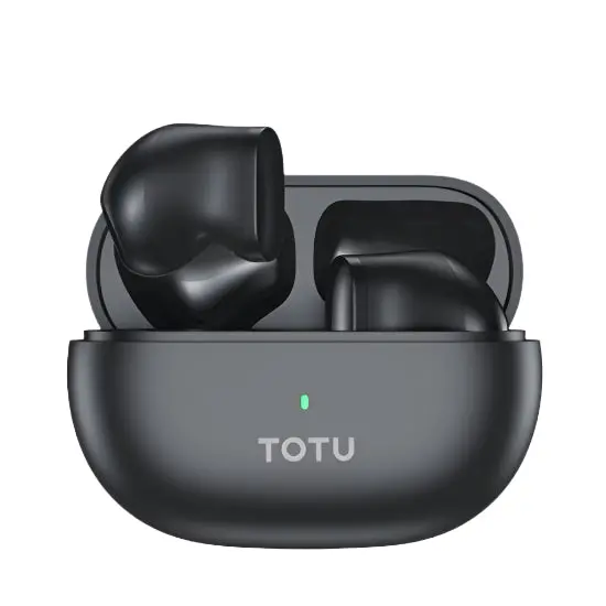 Totu True Wireless Bluetooth Earphones – Matte Black Design 1