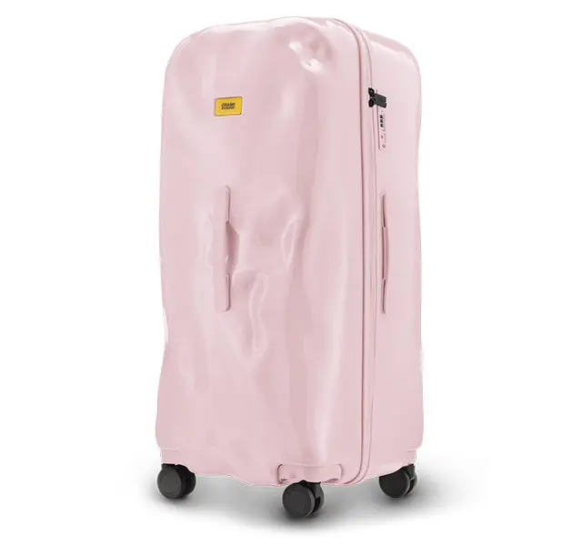 Trunk Large Blush Pink Checked Luggage 1