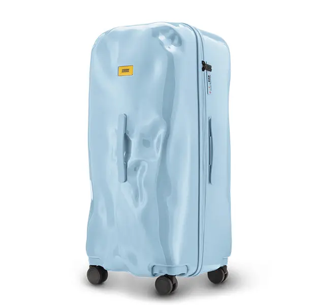 Trunk Large Sky Blue Checked Luggage 1