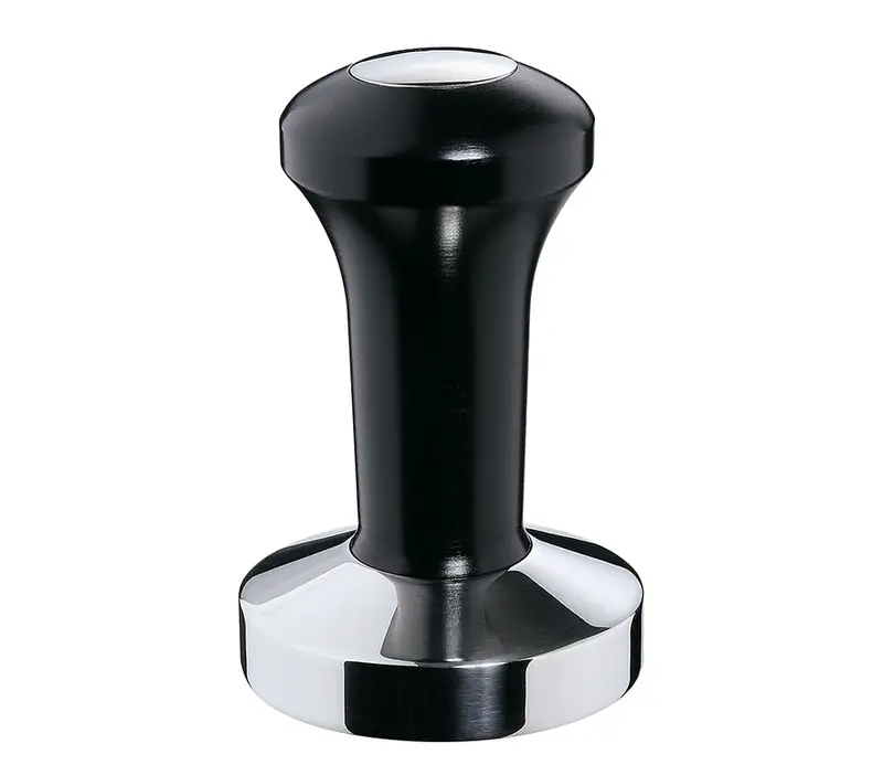 Veneto Espresso Tamper With Black Painted Handle And Polished Stainless Steel Base 1
