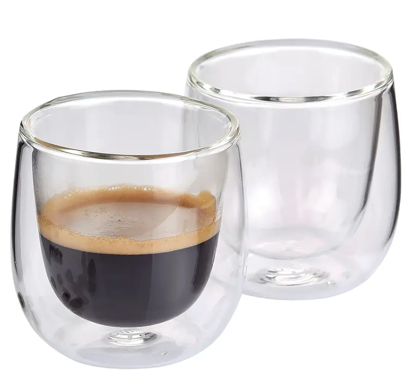 Verona Double Espresso Glass Set – 75 Ml Each 1