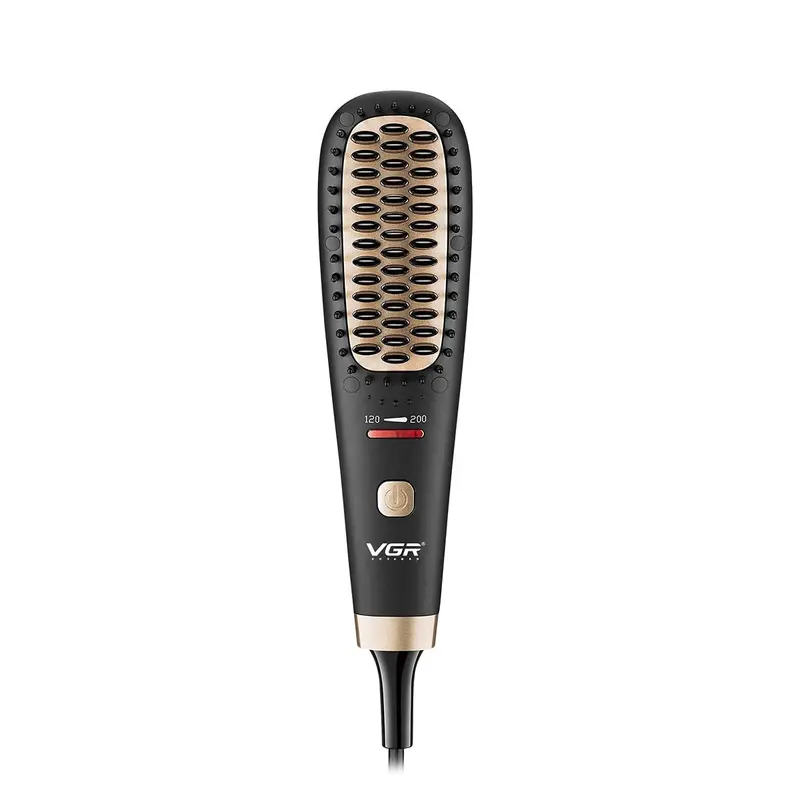 Vgr Ionic Ceramic Hair Straightening Brush With 5 Heat Levels – Black 1