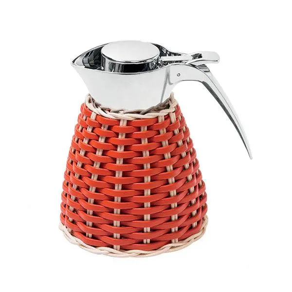 Vincennes Leather-Wrapped Rattan Carafe Set 1
