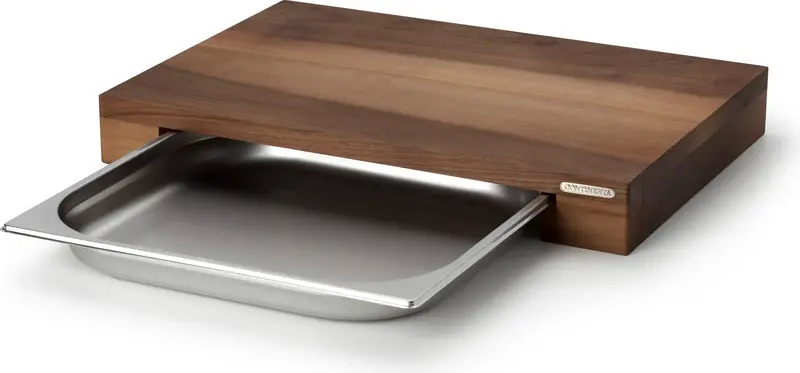 Walnut Cutting Board With Built-In Drawer 1