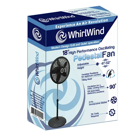 Whirlwind 18-Inch Powerful Pedestal Fan 1
