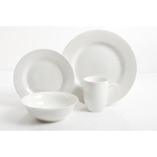 White Cloud 16-Piece Porcelain Dinnerware Collection By Gibson 1