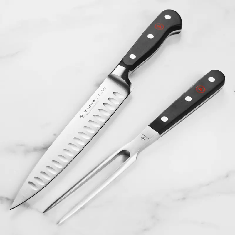 Wusthof Classic 2-Piece Hollow-Edge Carving Knife Set 1