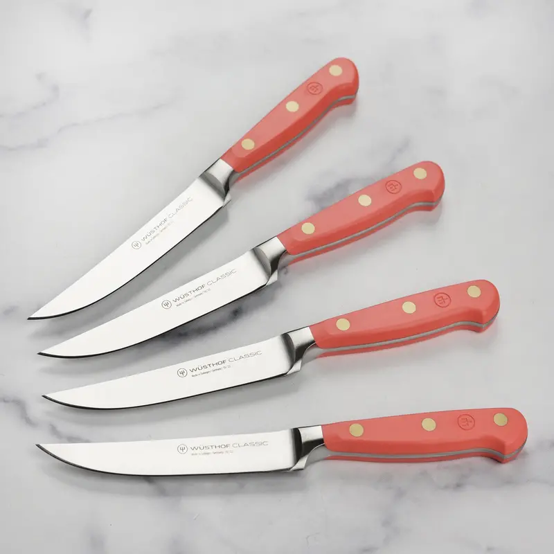 Wüsthof Classic Coral Peach 4-Piece Steak Knife Set 1