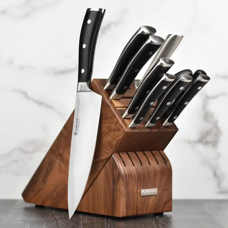 Wusthof Classic Ikon 10-Piece Walnut Knife Block Set 1