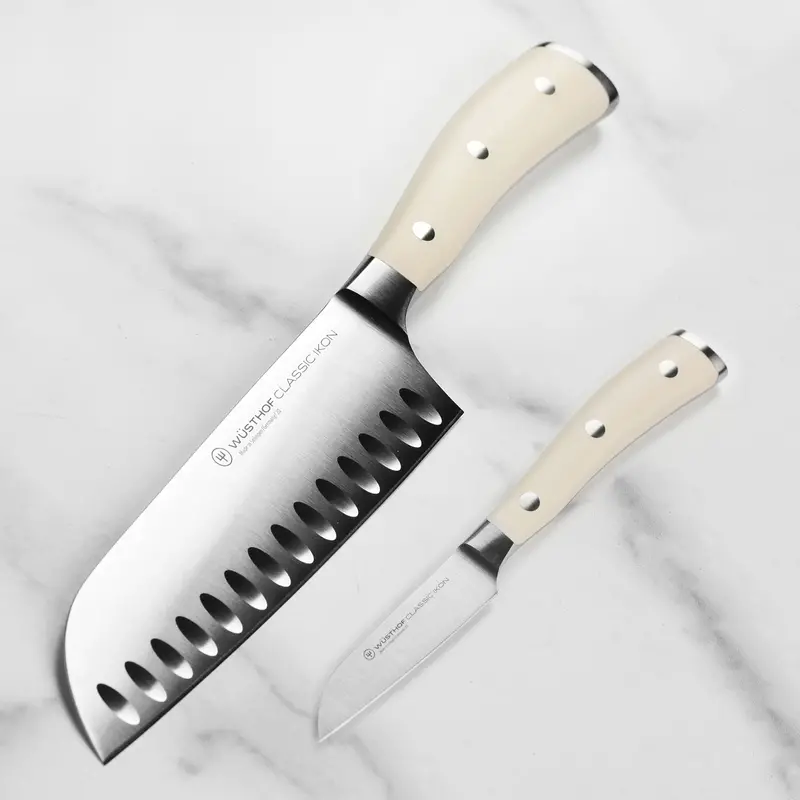 Wüsthof Classic Ikon Creme 2-Piece Asian Knife Set 1